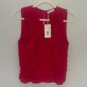 NWT Ramy Brook Angie Ruched Cross Over Top